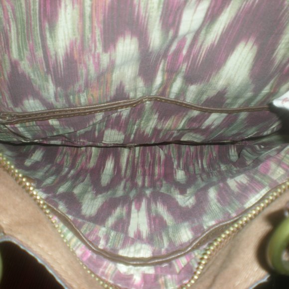 LUCKY Brand  Red  Leather  Fold Over  Bag Shoulder Bag Tote - Picture 9 of 9